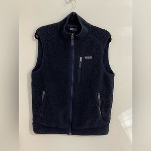 SOLD Patagonia, Fleece Vest, Navy, Medium